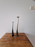 Bijzondere kandelaars, gehamerd metaal, Ophalen of Verzenden