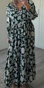 Zara donkergroene lange jurk met stretch, bloemenprint, Kleding | Dames, Jurken, Maat 38/40 (M), Zara, Ophalen of Verzenden, Zo goed als nieuw