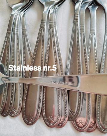 Bestek Stainless Steel parelrand ronde handvatten ornamenten beschikbaar voor biedingen