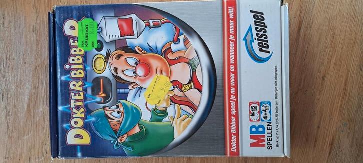 Dr. Bibber reisspel van MB Spellen, Hobby en Vrije tijd, Gezelschapsspellen | Overige, Zo goed als nieuw, Een of twee spelers