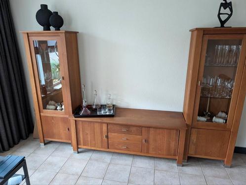 Eiken wandmeubel in 3 losse delen. Gratis af te halen, Huis en Inrichting, Kasten | Dressoirs, Gebruikt, 25 tot 50 cm, Ophalen