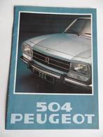 Peugeot 504 oldtimerauto 1978 folder, Verzenden, Zo goed als nieuw, Peugeot