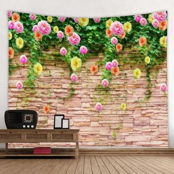 Bloemen Muur Wandkleed / 3D Wand Kleed Steen Muurkleed Bloem beschikbaar voor biedingen