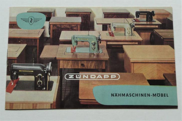 Zündapp Folder Naaimachinemeubels voor o.a. ZR 18a en ZR 118, Antiek en Kunst, Antiek | Naaimachines, Verzenden