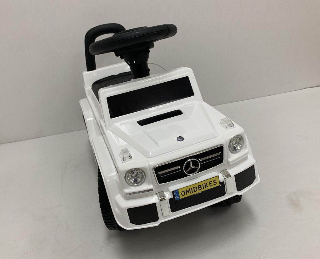Mercedes G63 AMG loopauto Wit met USB en AUX input NIEUW, Ophalen of Verzenden, Nieuw, Auto, Met wieltjes
