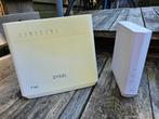 Zyxel T50 router met 1x Zyxel wifi versterker, Computers en Software, Routers en Modems, Ophalen, Zo goed als nieuw, Router met modem
