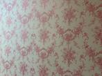 1 Rol wit behang met roze print, Ophalen of Verzenden, Minder dan 10 m², Roze, Klassiek