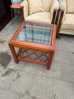 Kleine Koffietafel met Glazen Plaat - Nieuwerkerk, Ophalen, Minder dan 45 cm, Minder dan 55 cm, Gebruikt