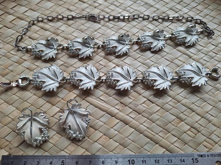 Vintage ketting, armband en oorbellen van Sarah Coventry, Sieraden, Tassen en Uiterlijk, Kettingen, Gebruikt, Overige materialen