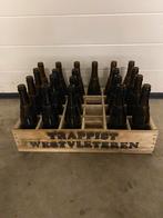 Trappist Westvleteren houten krat met lege flessen, Verzamelen, Biermerken, Ophalen of Verzenden