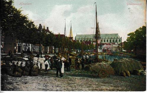 HAARLEM - GROENTEMARKT, Verzamelen, Ansichtkaarten | Nederland, Ongelopen, Noord-Holland, Ophalen of Verzenden