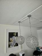 Grote ronde plafondlampen 2x, Huis en Inrichting, Lampen | Plafondlampen, Ophalen of Verzenden, Zo goed als nieuw, Glas