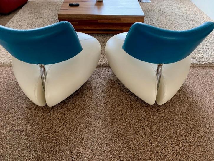 Leolux Pallone design stoel "pa", Huis en Inrichting, Fauteuils, Gebruikt, Leer, Metaal, 50 tot 75 cm, 75 tot 100 cm, Ophalen