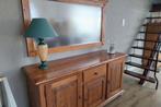 Dressoir van grenen hout met spiegel, Huis en Inrichting, Kasten | Dressoirs, Ophalen, Gebruikt, 25 tot 50 cm, 150 tot 200 cm