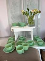 Jadeite Fire king 10pers oven glas retro vintage servies, Antiek en Kunst, Antiek | Servies los, Ophalen
