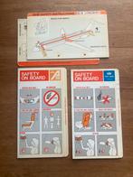 Belgische & Nederlandse KLM Martinair Transavia Safety cards, Verzenden, Zo goed als nieuw, Kaart, Foto of Prent