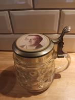 vintage bierpul met deksel, Antiek en Kunst, Antiek | Glas en Kristal, Ophalen