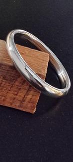 Zilveren vintage slavenarmband 0.9 cm, Verzenden, Zo goed als nieuw, Zilver, Zilver