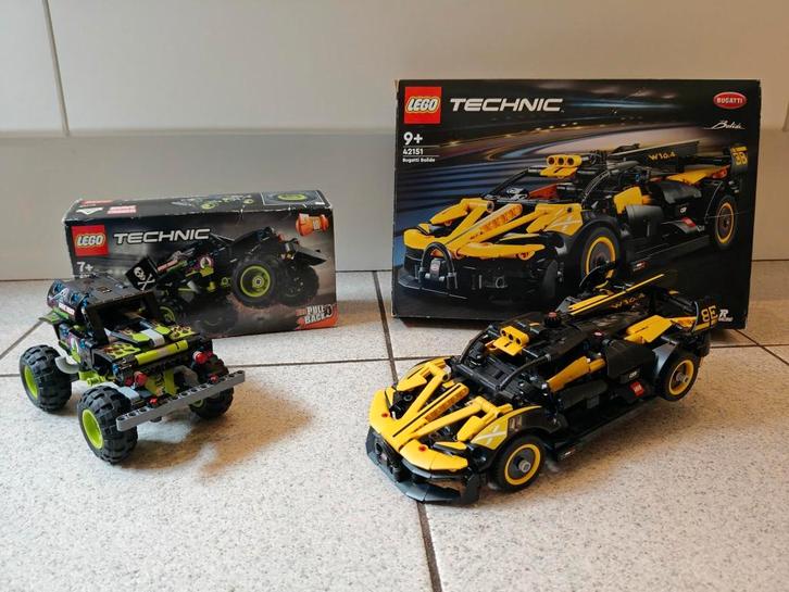 Lego Technic 42151 Bugatti Bolide + 42118 Monster Jam, Kinderen en Baby's, Speelgoed | Duplo en Lego, Gebruikt, Lego, Complete set