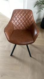 Eetkamerstoel Chiel Cognac kunstleer - Giga Meubel, Huis en Inrichting, Stoelen, Ophalen, Bruin, Leer, Zo goed als nieuw