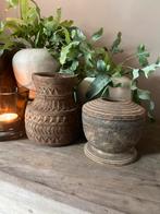 Set 2 houten potten hout hoffz aura peeperkorn, Ophalen of Verzenden, Zo goed als nieuw