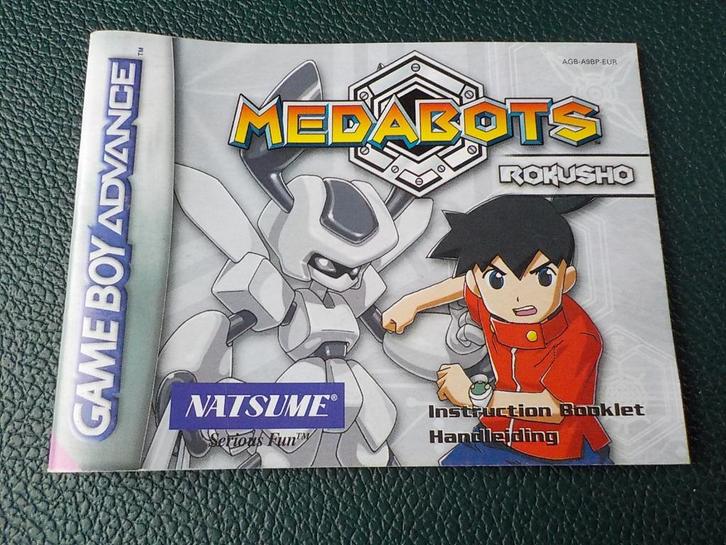 GBA Nintendo Gameboy Advance handleiding Medabots Rokusho, Spelcomputers en Games, Games | Nintendo Game Boy, Zo goed als nieuw