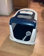 Kattenbak, donkerblauw met wit., Ophalen, Zo goed als nieuw