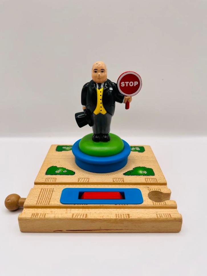 Thomas Wooden Railway Sir Topham Hatt Auto-Stop Track, Kinderen en Baby's, Speelgoed | Thomas de Trein, Gebruikt, Ophalen of Verzenden
