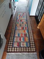 Prachtige kelim loper 82x243 cm geometrische vormen vintage, 200 cm of meer, Zo goed als nieuw, Rechthoekig, 50 tot 100 cm