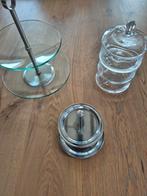 3 mooie Etageres in verschillende maten chroom en glas, Ophalen of Verzenden, Zo goed als nieuw