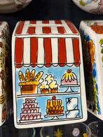 Blond Amsterdam huisjes / spaarpot, Ophalen, Zo goed als nieuw, Steen, Aardewerk of Keramiek, Overige thema's