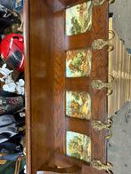 Vintage Kapstok met Tegels en Gouden Haken, Ophalen