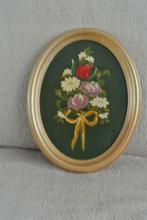 Schilderij op paneel in ovale lijst, Antiek en Kunst, Ophalen