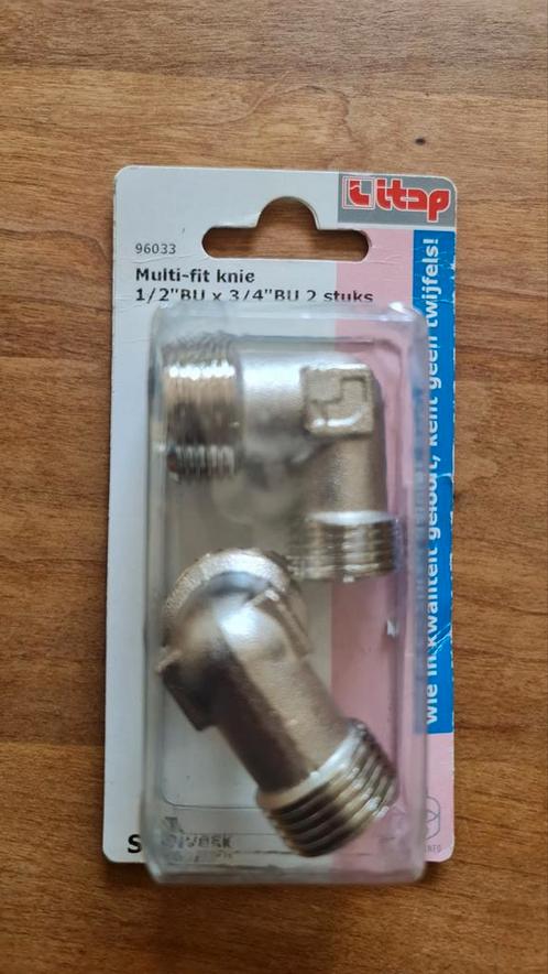 Sanivesk Multi-fit knie 1/2" x 3/4" - 2 stuks, Doe-het-zelf en Verbouw, Buizen en Afvoer, Nieuw, Bochten, Minder dan 2 meter, Minder dan 20 mm