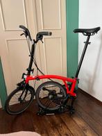 Superluxe full option Brompton: 6 versn., licht, tas, grepen, Fietsen en Brommers, Fietsen | Vouwfietsen, Ophalen, Brompton, 16 tot 18 inch