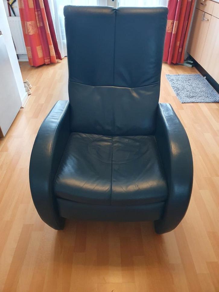 Leren Relaxfauteuil, Huis en Inrichting, Fauteuils, Gebruikt, Leer, 75 tot 100 cm, 75 tot 100 cm, Ophalen of Verzenden