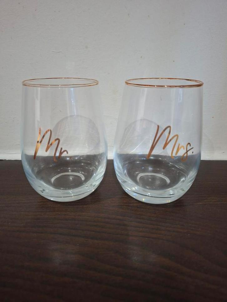 Mr. & Mrs. glazen Set - Nieuw, Huis en Inrichting, Keuken | Keukenbenodigdheden, Nieuw, Ophalen