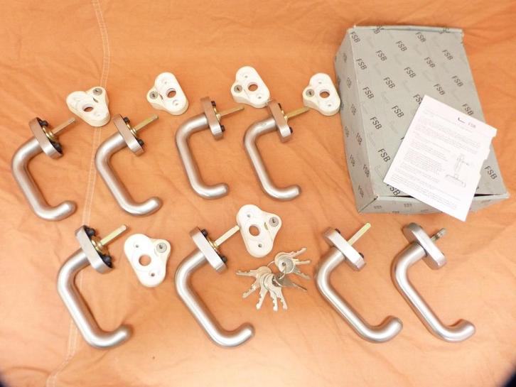 FSB 8 stuks raamkruk draaikiep greep 3446 RVS mat Edelstahl, Doe-het-zelf en Verbouw, Hang- en Sluitwerk, Zo goed als nieuw, Klink of Kruk