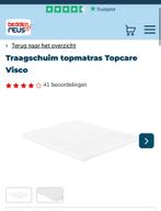 Topper Traagschuim topmatras Topcare Visco matras, Huis en Inrichting, Slaapkamer | Matrassen en Bedbodems, Ophalen of Verzenden