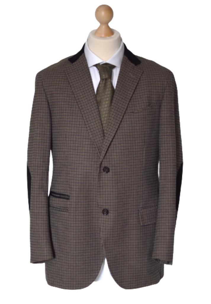 Nieuw Ermenegildo Zegna geruit jasje, Mt. 54 / L, Kleding | Heren, Kostuums en Colberts, Nieuw, Maat 52/54 (L), Beige, Verzenden
