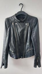 Zara TRF black leather biker jacket M🍀, Kleding | Dames, Zara, Gedragen, Maat 38/40 (M), Ophalen of Verzenden