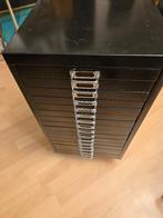 ZWART ARCHIEFKASTJE   16 LADES  IN ZEER GOEDE STAAT, Huis en Inrichting, Ophalen, 5 laden of meer, Strak ontwerp, 50 tot 100 cm