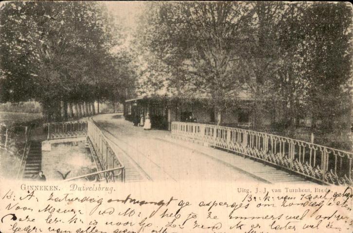 Ginneken - Duivelsbrug, Verzamelen, Ansichtkaarten | Nederland, Gelopen, Noord-Brabant, Voor 1920, Ophalen of Verzenden