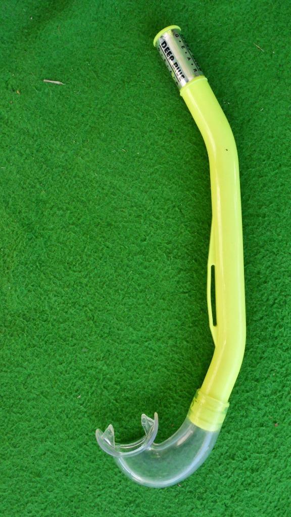 Gele snorkel - Deep Blue Gear, Watersport en Boten, Snorkelen, Zo goed als nieuw, Snorkel, Ophalen of Verzenden