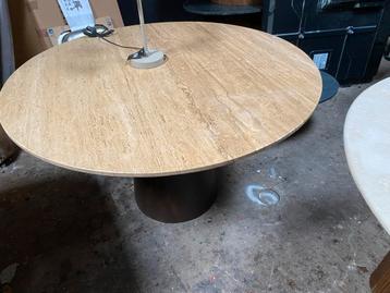 Travertin Tafel Mango Poot 130cm (B-keuze) beschikbaar voor biedingen