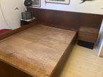 Mooi retro bed, Gebruikt, Ophalen of Verzenden, 140 cm, Hout