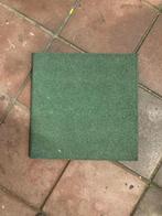Rubber Terrastegel groen, Tuin en Terras, Tegels en Klinkers, Ophalen, Rubber, Zo goed als nieuw, Minder dan 5 m²
