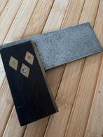 Vintage winkelhaak , metaal, messing en hout, Ophalen of Verzenden, Gebruikt