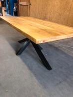 Massief Mango Houten Tafel met Stalen Onderstel - 200cm, Huis en Inrichting, Tafels | Eettafels, 100 tot 150 cm, Vijf personen of meer