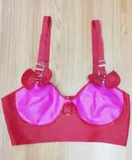 Luxe latex bh, tm 2XL, Roze, BH, Verzenden